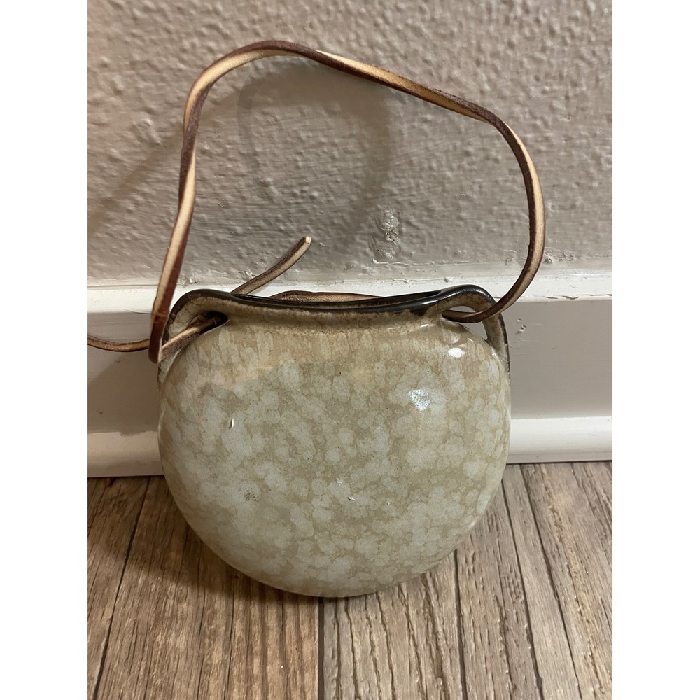 VTG Tonnieshof Carstens West Germany Ceramic Hanging Wall Pocket Vase 4.5 inches - Picture 7 of 7
